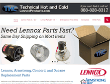 Tablet Screenshot of lennoxproducts.com